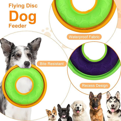 3 Pcs Pet Flying Discs - 9.05 Inch, Interactive Flyer Toys, Feedable Lightweight Catch and Fetch Toys for Small Medium Large Dogs, Floats in Water & Safe on Teeth