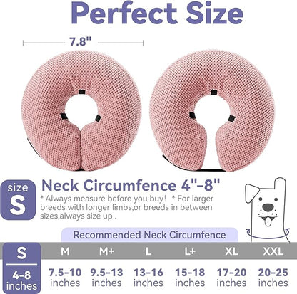 Soft Inflatable Dog Cone for Large Medium Small Dogs Cats - Neck Donut, E Collar Alternatives for Recovery