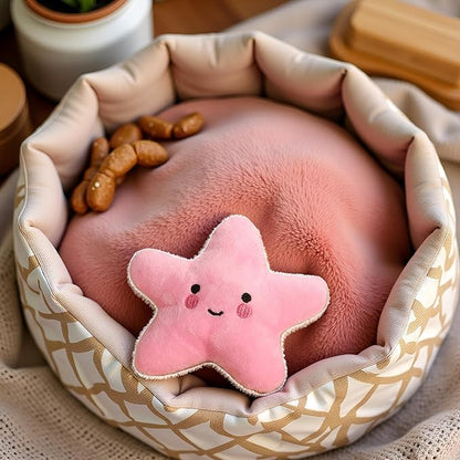 Pink Starfish Squeaky Dog Toy, Soft Plush Vocal Dog Plaything Pets Supplies Teddy Bichon, Squeaky Toys/Chew Toys for Medium Large Breed