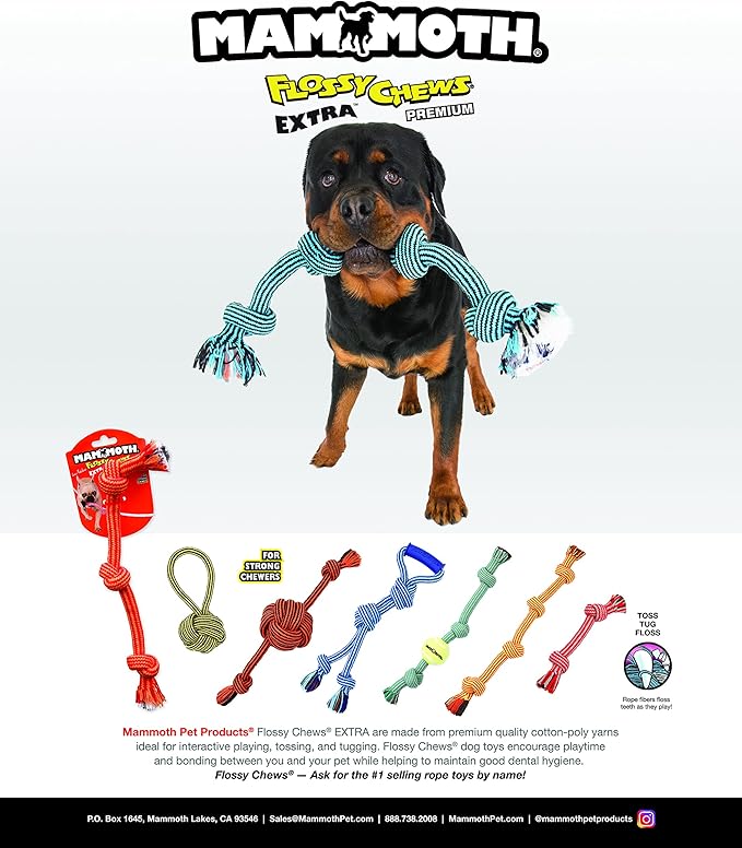 Mammoth Pet Products Medium 20" Extra 3 Knot Tug