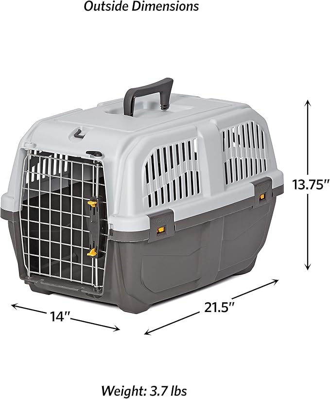 MidWest Homes for Pets Skudo Plastic Carrier, 22-Inch Ideal for XS Dog Breeds with an Adult Weight up to 12 Pounds