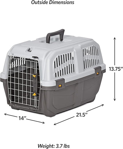 MidWest Homes for Pets Skudo Plastic Carrier, 22-Inch Ideal for XS Dog Breeds with an Adult Weight up to 12 Pounds