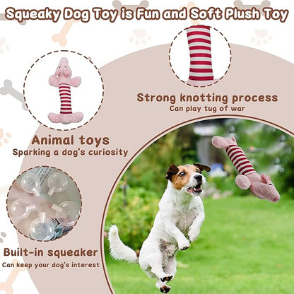1PC Squeaky Dog Toys to Keep Them Busy Squeaky Dog Toys with Soft Fabric, for Small, Medium, and Large Dogs for Daily Interaction, Companion Training (Blue Pig)