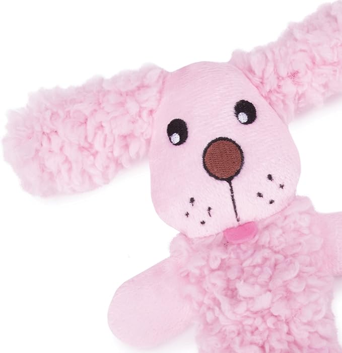 Grriggles Baby Bark Bungee Pup Toy, Pink Small