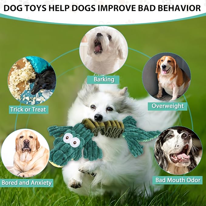Squeaky Dog Toys for Large Dogs, Cute Puppy Toys, Plush Stuffed Pet Dog Toys with Crinkle Paper, Interactive Tug of War Dog Toys to Keep Them Busy for Small Medium Big Dogs