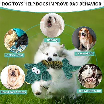 Squeaky Dog Toys for Large Dogs, Cute Puppy Toys, Plush Stuffed Pet Dog Toys with Crinkle Paper, Interactive Tug of War Dog Toys to Keep Them Busy for Small Medium Big Dogs