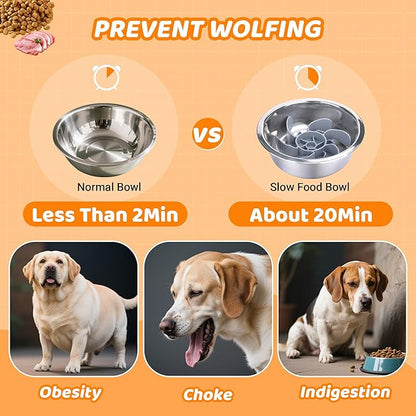 Elevated Adjustable Dog Bowl Feeding Stand, 3 Heights and Tiled Ajudst, Compatible with Moost Feeding Bowls, Great for Medium Large Dogs(Dog Food Bowl Stand 1 Pack)