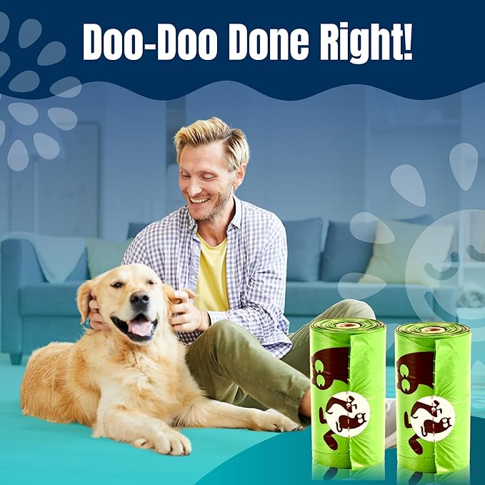 Pet N Pet 360 Counts, Unscented Dog Poop Bags Rolls, 41% Plant Based & 59% PE Poop Bags For Dogs, 24 Rolls Extra Thick Dog Waste Bag, Doggie Poo Bag