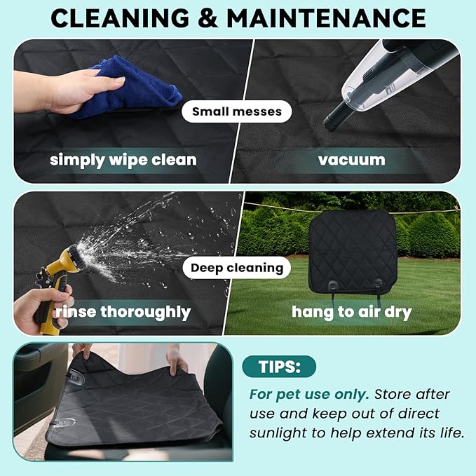 VIVAGLORY Dog Front Seat Cover Seatflex Car Seat Protector for Dog, Car Cover for Pet, Front Single Bucket Captain Chair Protector, Large, Grey, 2Pack
