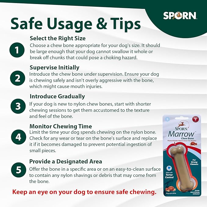 Sporn Marrow Chews Peanut Butter SM, Brown