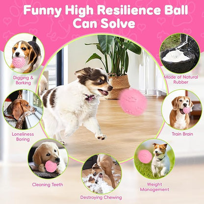 8 Pack Luxury Puppy Toys for Teething Small Dogs, Puppy Chew Toys with Squeaky Dog Toys, Balls and Rope Dog Chew Toys, Dog Toys to Keep Them Busy (Pink, 8-Pack)