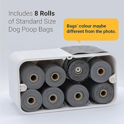 SVD.PET Dog Waste Dispenser with 120 Bags, Wall Mount or Tabletop, Holds 8 Rolls, Indoor/Outdoor