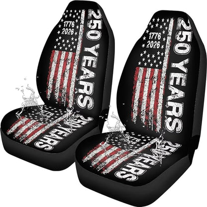 Car Accessories Car Seat Covers for Women Men Front Seat Bucket Cover Protection 250th Anniversary US Flag 1776 2026 Car Accessories Universal Fit for Most Vehicle