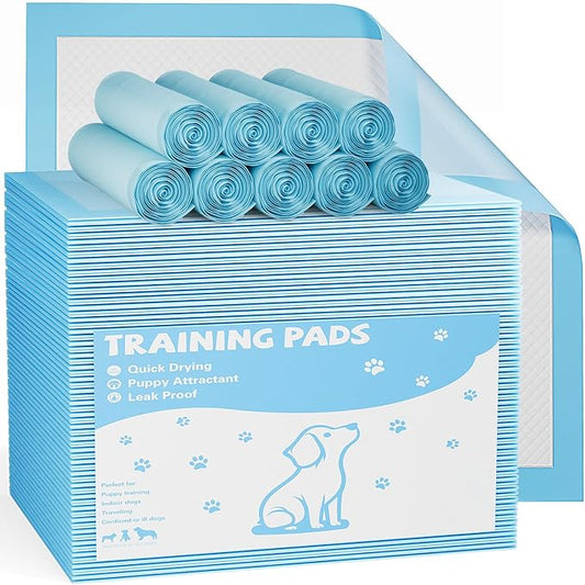 Sweetcrispy 200 Count Dog Puppy Pee Pads, Disposable Training Pee Pads, Leakprood and Quick Drying, Regular Size 22''x 22'' for Potty Training, Incontinence Pads