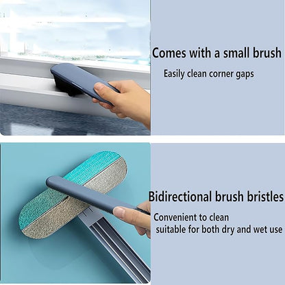 2 Pcs Pet Hair Removel Tool,4 in 1 Multifunctional Pet Dog Cat Hair Removal Broom, Reusable Washable Cleaning Brush for Furniture, Couch, Carpet, Clothes, Window