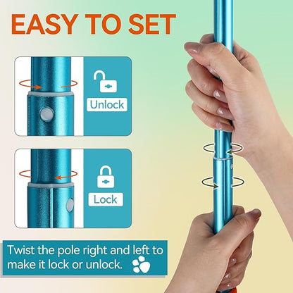 ALL FOR PAWS Interactive Flirt Pole Toy for Dogs Training & Exercise – Durable Teaser Wand with Luring Rope, Tug of War Chase Toy for Small to Medium Dogs