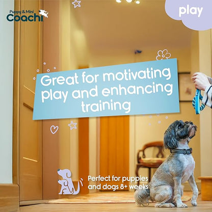 Coachi Puppy & Mini Tuggi Helix - Lightweight, Tough Dog Toy, Safe & Fun, Stretchy Bungee Handle, Reward Training, Recall, Agility, Interrupt Biting & Chewing. Suitable for Small Dogs & Puppies