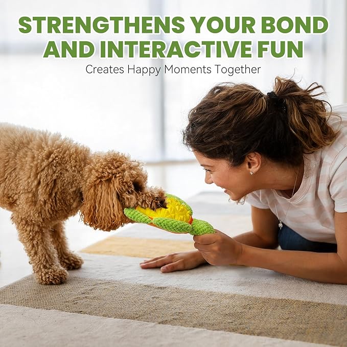 A Durable Dog Toy with Squeaker, Cute Turtle Design with Bright Color, Good for Both Chewing and Playing, 9.4 inches Design is Suitable for Medium and Large Dogs