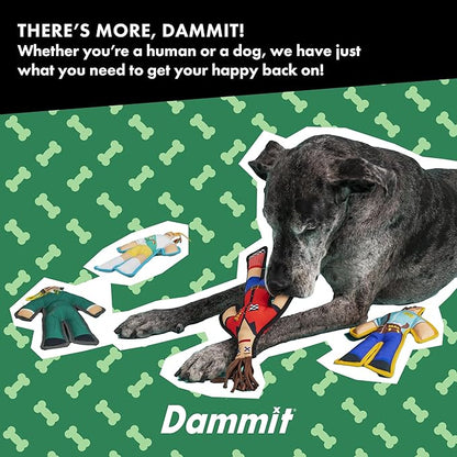 Dammit Doll Squeaky Dog Chew Toy - The Tax Man - Funny Doorstep Intruders for Pets Who Protect the Yard - Durable Ballistic Nylon Piping, Soft & Barkably Satisfying