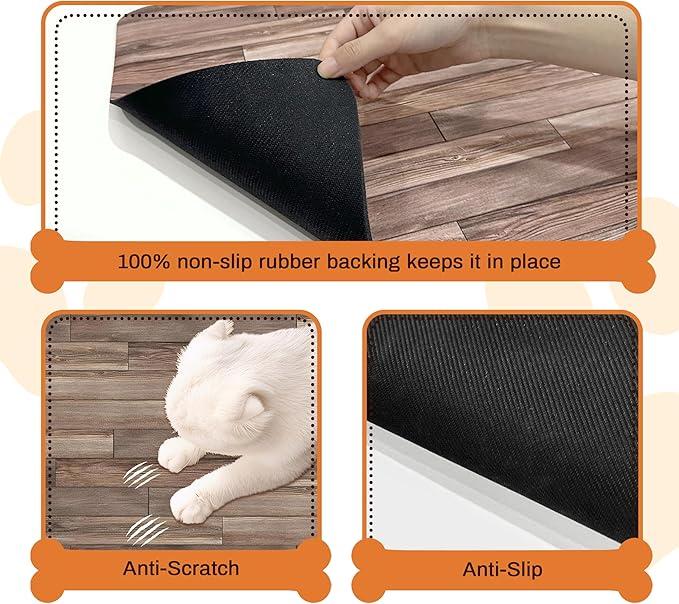 Pet Feeding Mat for Floors Waterproof Dog Mat for Food and Water Absorbent Quick Dry Non Slip mat for Cat Bowls
