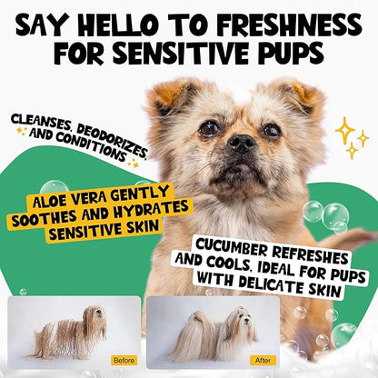 Dog Shampoo & Conditioner for Smelly Dogs - Zesty Zoomies Dog Shampoo for Itchy Skin Relief - Hypoallergenic Pet Shampoo for Conditioner, Moisturizing & Itching.