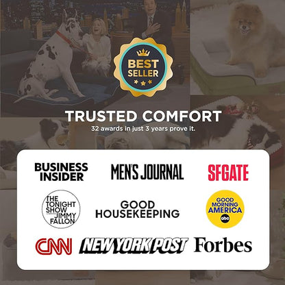 Bedsure Small Orthopedic Dog Bed - Washable Bolster Dog Sofa Beds for Small Dogs, Supportive Foam Pet Couch Bed with Removable Washable Cover, Waterproof Lining and Nonskid Bottom Couch, Dark Grey