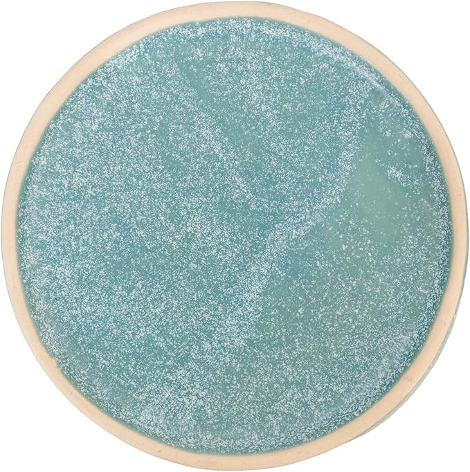 Ceramic Slow Feeder Cat Bowls 6 Inch Shallow Whisker Friendly Cat Food Bowls Grid Cat Dishes Pet Plate for Cat and Puppy, Dishwasher Safe (Blue)