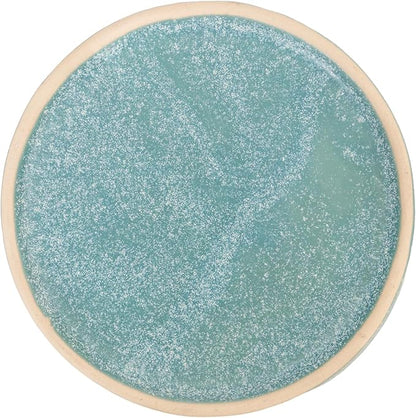 Ceramic Slow Feeder Cat Bowls 6 Inch Shallow Whisker Friendly Cat Food Bowls Grid Cat Dishes Pet Plate for Cat and Puppy, Dishwasher Safe (Blue)