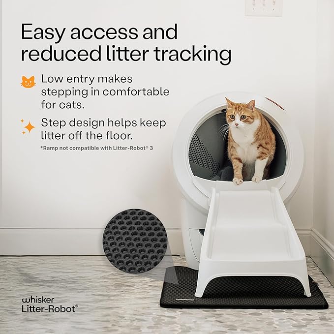 Litter-Robot 4 Supply & Accessory Bundle by Whisker, White- Automatic Self-Cleaning Cat Litter Box, Includes Litter-Robot 4, Ramp, Mat, 3 OdorTrap Packs, 10 Liners, 30 Wipes, & 2 Carbon Filters