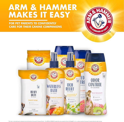 Arm & Hammer for Pets 5-in-1 Dog Shampoo with Conditioner, Deodorizing Oatmeal Dog Shampoo with Aloe, Shea Butter, Baking Soda and Coat Care, Vanilla Sandalwood Scent, 20 Fl Oz