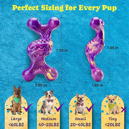 Dog Toys for Aggressive Chewers: Larger Size, Weighing 400g, 2 Pack Tough Dog Toy for Medium & Large Dogs Weighing 30-110 lbs, Indestructible Dog Chew Toys