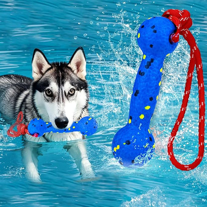BABORUI Floating Dog Pool Toy – Durable E-TPU Dog Water Toy for Fetch & Chew, Bright Floating Dogs Toys for Pool, Beach & Outdoor Play – Dogs Beach Essentials (Blue Stick)
