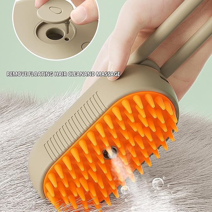 Cat Steam Brush, 4 in 1 Steam Cat Brush, Anti-Static Cats Steamer Brushes for Shedding & Grooming, 4 in 1 Pet Grooming Comb