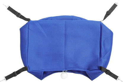 Happyyami Breathable Mesh Cat Hanging Bed, Summer Cat Sleeping Hammock for Cage, Machine Washable Blue M Kitten Nest Indoor Small Pet Hammock
