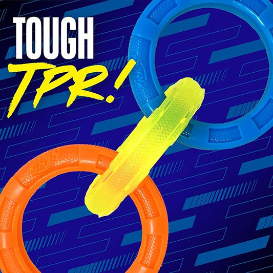 11.5in 3-Ring TPR Tug - Blue, Green & Orange