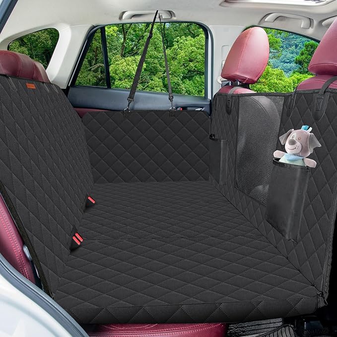 Dog Car Seat Cover for Back Seat, Hard Bottom, 100% Waterproof, 330bs Back Seat Extender, Perfect for SUV and Truck
