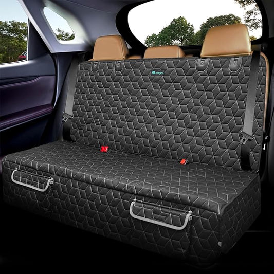 Meginc Dog Car Seat Covers for SUVs, Waterproof Dog Seat Cover for Back Seat Heavy Duty Nonslip Bench Backseat Covers Protector for Rav4/Honda/Subaru/Mazda CX5/Hyundai Tuscon Car Seat Covers for Suvs