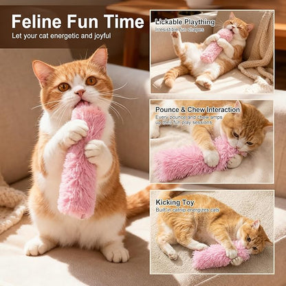 Cat Toys Pillows 6Pcs Catnip Kicker Toys for Cats Promotes Kitty Exercise