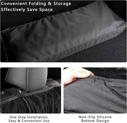 Dog Seat Covers for Tesla Model Y/3/S - Breathable Quilted Fleece Pet Liner Waterproof and Scratchproof Back Seat Protector Model Y Accessories with Hammock Design