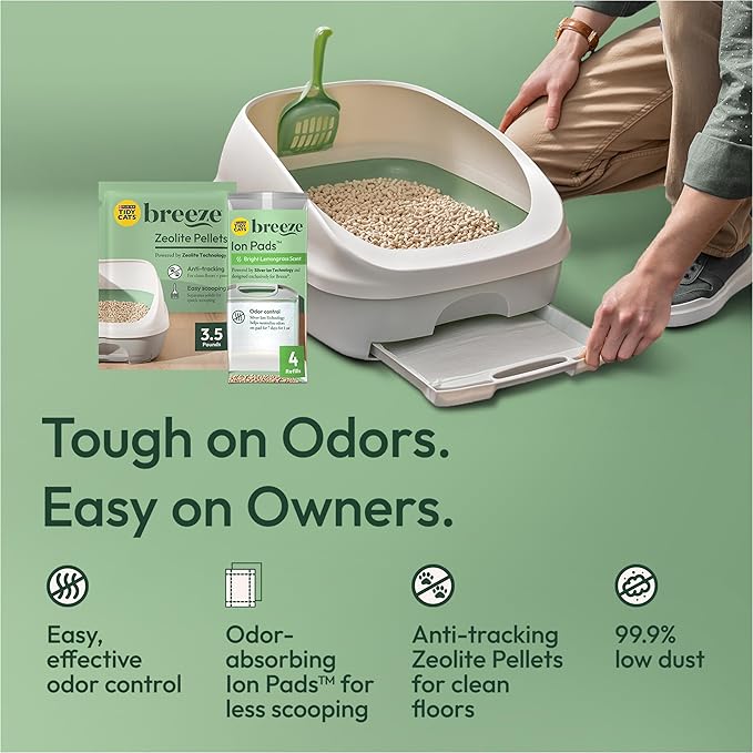 Purina Tidy Cats Scented Litter Pellets, Breeze Enhanced Refill Litter Pellets in Recyclable Box - (6) 3.5 lb. Bags