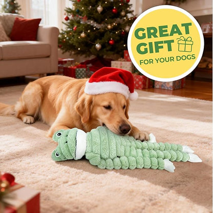 Prime Pets Squeaky Dog Toys for Large Dogs, 27” Plush Frog Dog Toy with Crinkle Paper for Small Medium Large Dogs, Stuffed Puppy Chew Toys to Keep Them Busy