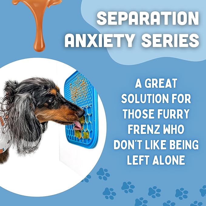 Premium Lick Mat for Dogs & Cats with Suction Cups and Spatula Spreader for Pet Separation Anxiety Relief, Slow Feeder, Perfect with Peanut Butter, Occupying Tactic, Grooming, and Travel