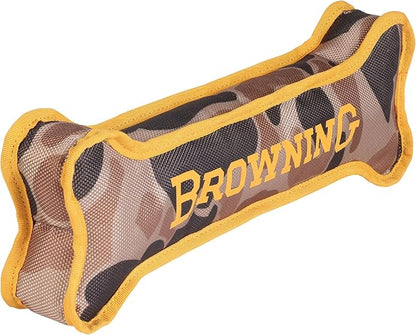 Browning Pet Training Tools, Durable Dog Toys for Tug and Fetch, Canvas Bone (Vintage Camo), Small