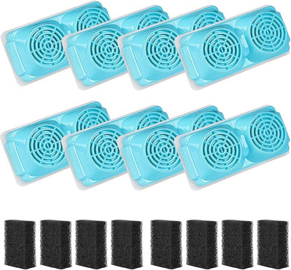 8-Pack Pet Water Fountain Filter Replacement for Emdoro Pet Water Fountain, Fit for 3.2L/108oz Wireless Stainless Steel Cat Water Fountain for 4 Months Supply