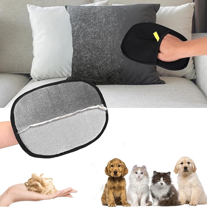 for Yomi Pet Hair Remover Glove, Cat Grooming Gloves, Reusable Static Removal Glove for Pet Hair, Versatile Dog Grooming Gloves for Couch, Furniture, Carpet, Car Seat (1PCS)