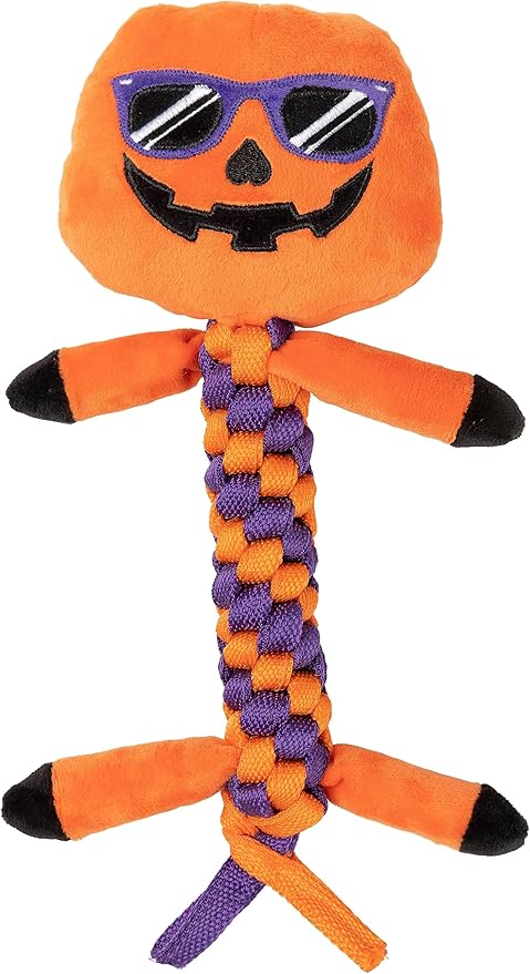 Fuzzyard Gourdan Ramsay Rope Buddy Dog Toy with Pumpkin Head