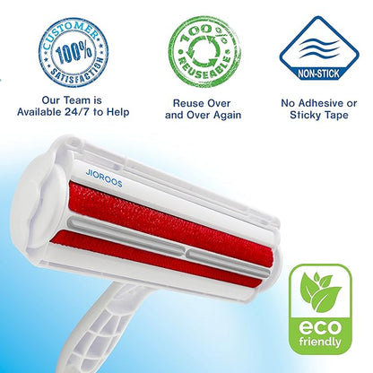 Pet Hair Remover - Reusable Cat and Dog Hair Remover for Furniture, Couch, Carpet, Clothes, Car Seats or Bedding - Portable Lint Rollers, Self-Cleaning Base Dog and Cat Fur Removal Tool