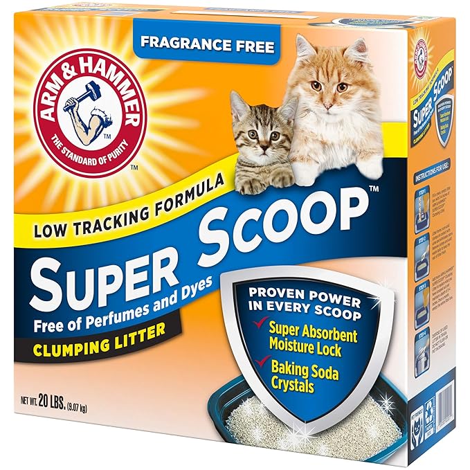 Arm & Hammer Super Scoop Litter, Unscented, 20 Lbs