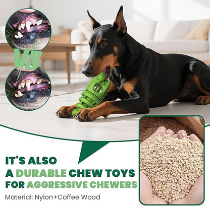 BAEJMJK Bully Stick Holder for Dogs Durable Chew Toys for Aggressive Chewers Dog Treat Toy to Keep Them Busy Safety Dog Chew Holder for Medium Large Dogs-Helps Reduce Choking Risk(Green)