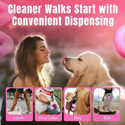 PET N PET Dog Poop Bags Scented, Value Pack 960 Count, Dog Bags Refill Rolls for Doggy Poo, Cat Litter Waste, Thick and Leak-Proof Sac CaCa Chien 41% Plant Based (Lavender)